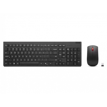 Bezprzewodowa klawiatura i mysz Lenovo, czarna