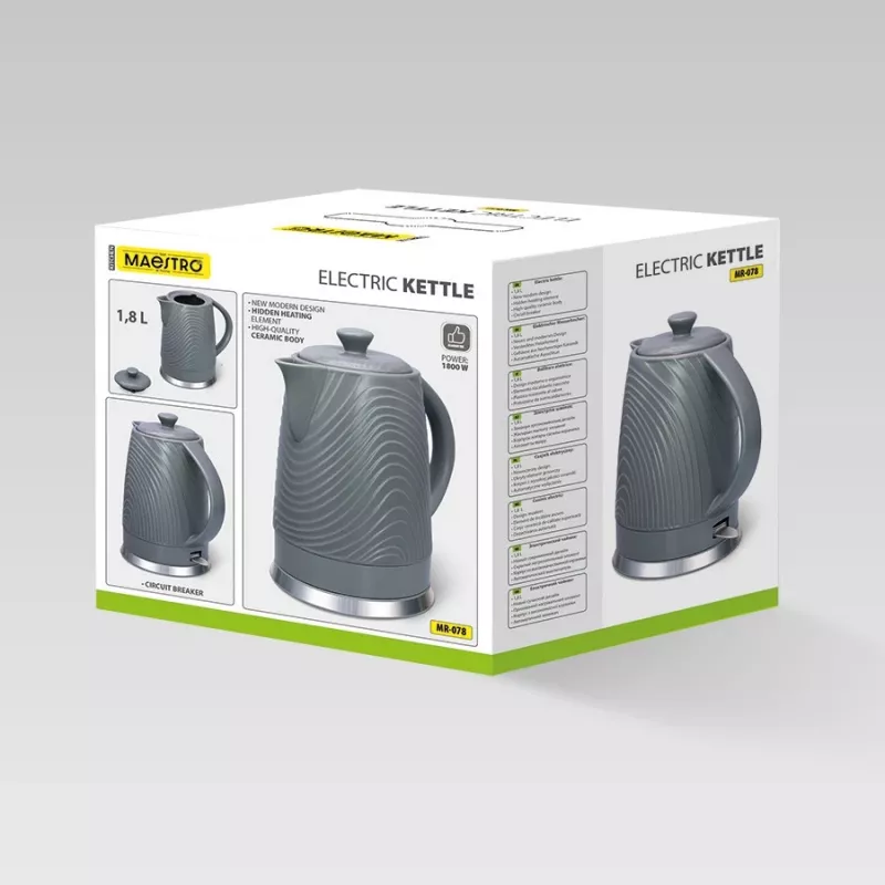 Czajnik elektryczny Maestro MR-078, pojemność 1,8 l, szary