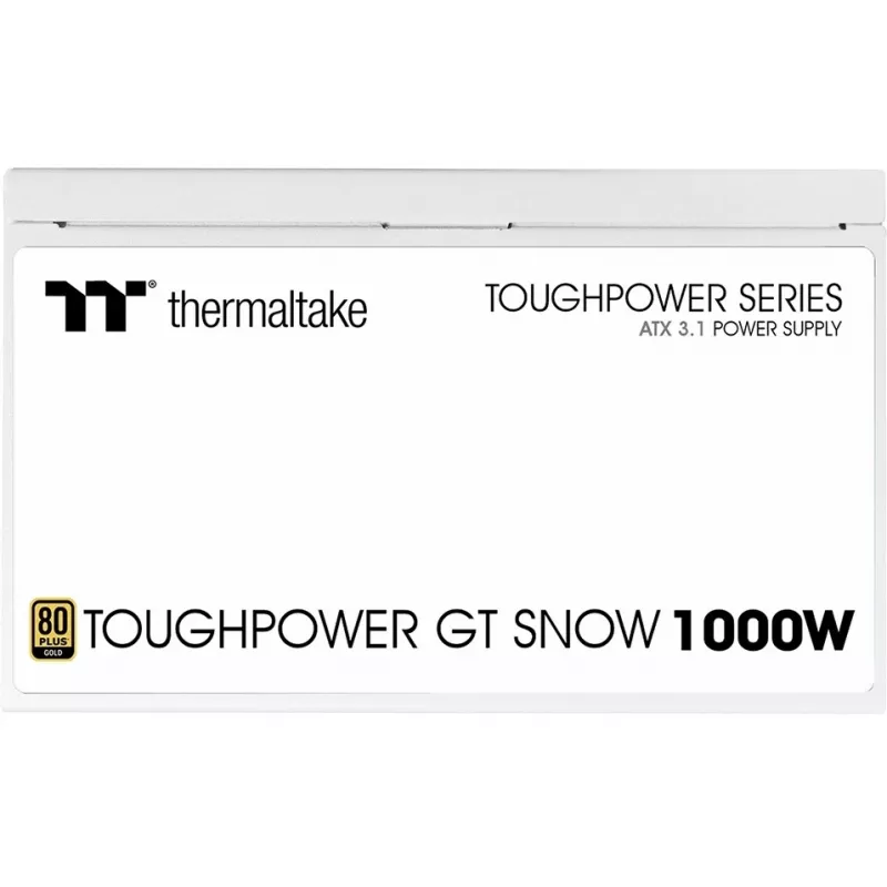 Zasilacz PSU THERMALTAKE Toughpower GT Snow 1000 W ATX 24-pin, 80 PLUS Gold, biały, wentylator 120 mm
