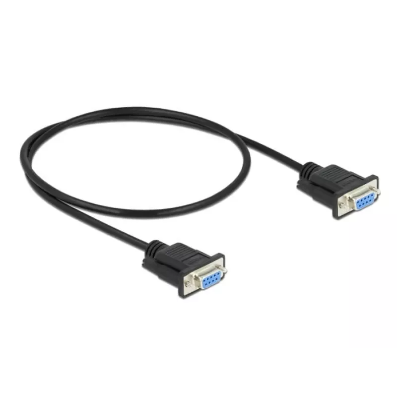 Kabel szeregowy DeLOCK 86614 Czarny 0,5m RS-232
