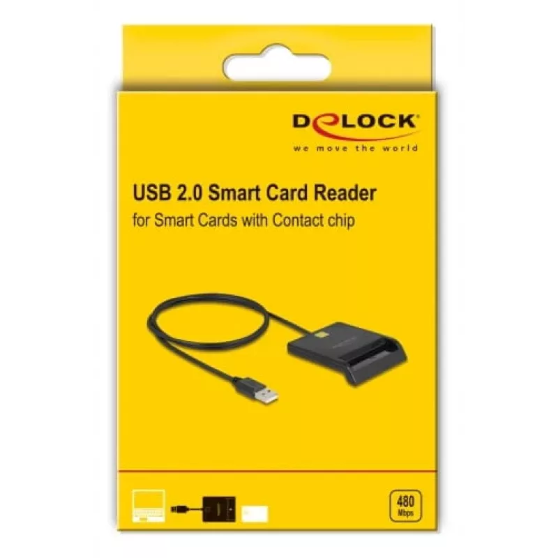 Czytnik kart inteligentnych DeLOCK 91724 USB Type-A Czarny