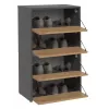 Zamknięty organizer na buty Top e Shop MODO X2 ANT/ART — Antracyt i Dąb, 600×880×360 mm, płyta wiórowa
