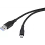 Kabel USB USB 3.2 Gen1 3.0 3.1 Wtyk USB-C 50 cm Czarny (RF-4995170)
