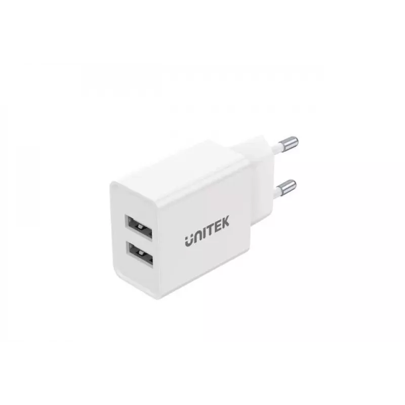 Unitek P1113A-EU - ładowarka 2X USB-A,12W, biała