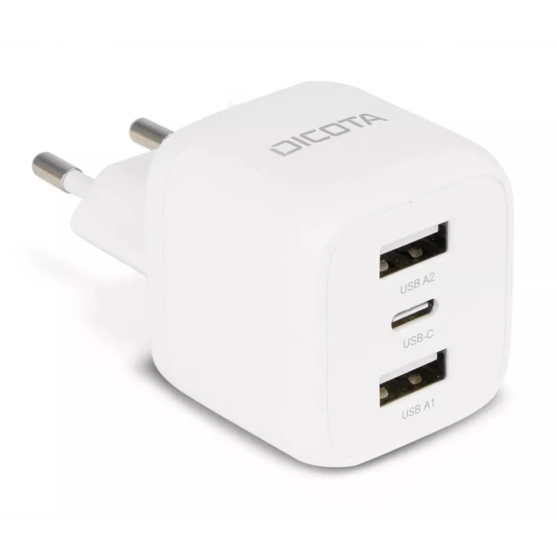 Ładowarka DICOTA D32069 do laptopa, smartfona, biała, AC, szybkie ładowanie, do użytku wewnętrznego