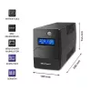 Qoltec Monolith UPS Double-conversion Online 0,65 kVA 360 W 2 gniazda AC
