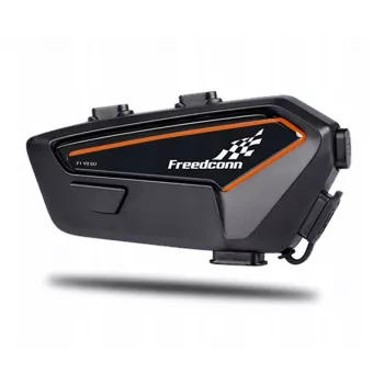 Zestaw słuchawkowy FreedConn F1 V2 EU — Bluetooth 5.2, IP65, bateria 1100 mAh, do 48 h rozmów, radio FM, mikrofon, klips