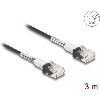 Kabel sieciowy DeLOCK RJ45 Cat.6A 3m Czarny