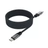 Kabel USB-C na USB-C magnetyczny pleciony FIXED FIXDBM-CC12-GR, USB 2.0, 1,2 m, szary