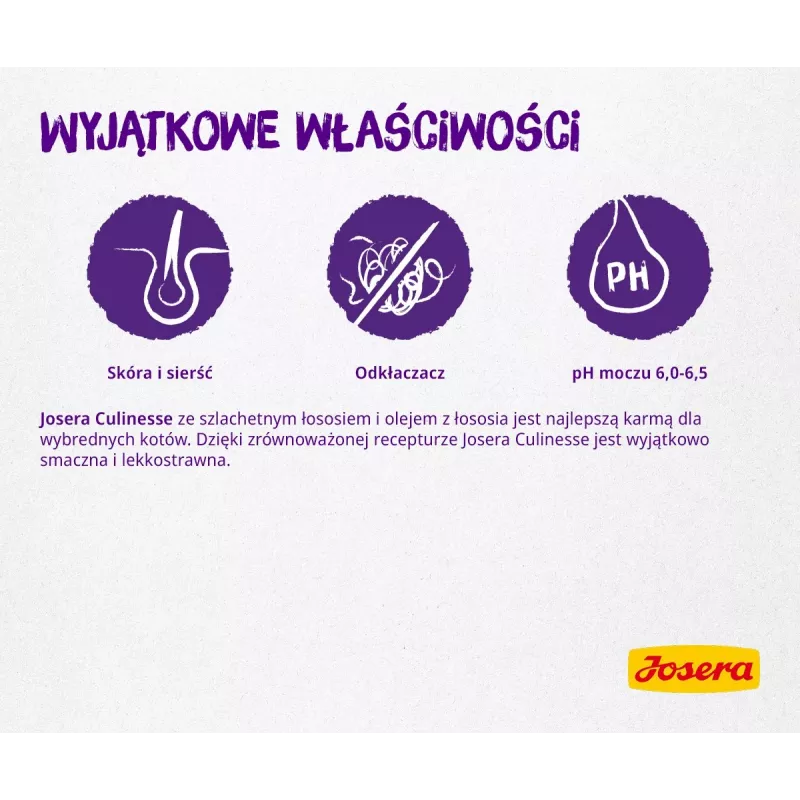 Josera Culinesse sucha karma dla kotów 2 kg dla dorosłych, drób, łosoś