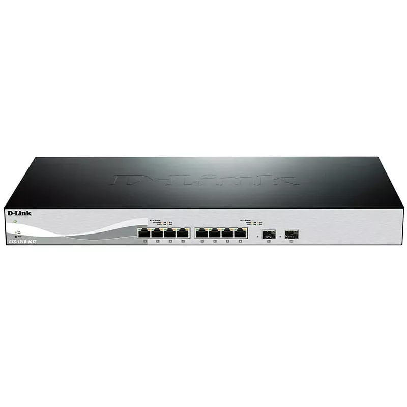 D-Link DXS-1210-10TS Zarządzany L2/L3 10G Ethernet (100/1000/10000) 1U Czarny, Srebrny