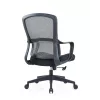 Krzesło biurowe ergonomiczne Up Up Darwin, czarne, czarny materiał + szara siatka