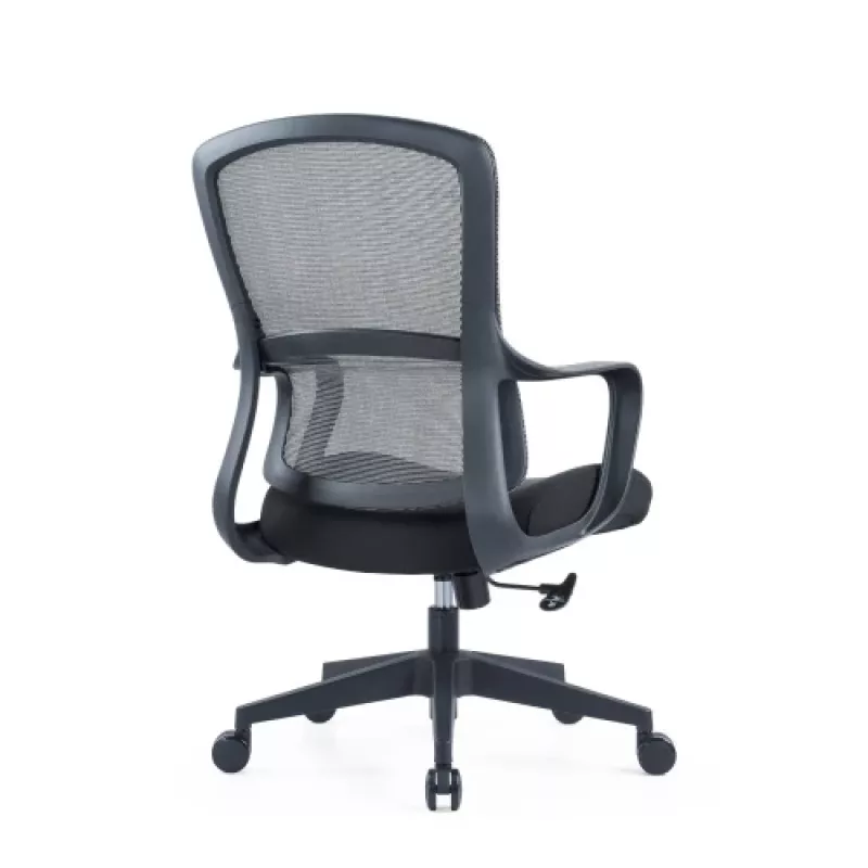 Krzesło biurowe ergonomiczne Up Up Darwin, czarne, czarny materiał + szara siatka