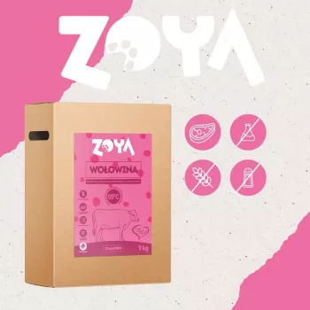 Sucha karma dla psów ZOYA ColdPRO Beef 9 kg — kompletna sucha karma dla dorosłych psów, 27% białka, 9,5% tłuszczu, bezglutenowa, bez cukru
