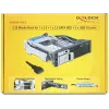 DeLOCK 5,25 Mobilna kieszeń na 1 x 2,5 + 1 x 3,5 SATA HDD + 2 x porty USB3.0 - mobilna kieszeń na dysk - 6,4 cm, 8,9 cm (2.5, 8,90cm (3.5)) (47209)