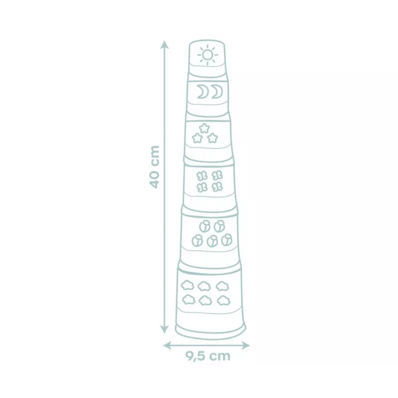 Little Smoby Magic Tower piramida wodna do układania