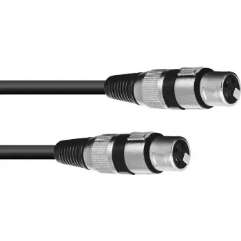 adapter kablowya audio Omnitronic 3022075C 1x 3-pin XLR żeński na 1x 3-pin XLR męski, 0,15 m