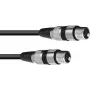 adapter kablowya audio Omnitronic 3022075C 1x 3-pin XLR żeński na 1x 3-pin XLR męski, 0,15 m
