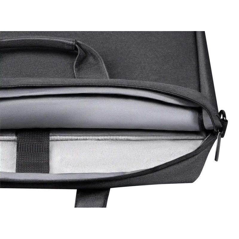 Torba na laptopa DEFENDER FIRM 26123 do laptopów 15,6 cala, poliuretan, czarna, toploader, odpinany pasek na ramię