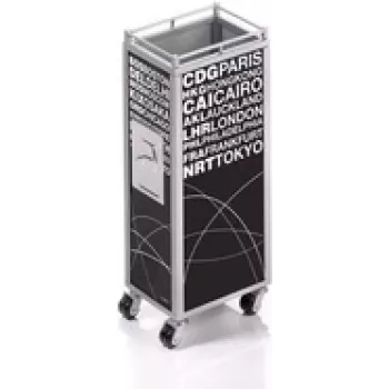 TROIKA MINI TROLLEY pojemnik na długopisy/ołówki Metalowy Czarny Biały
