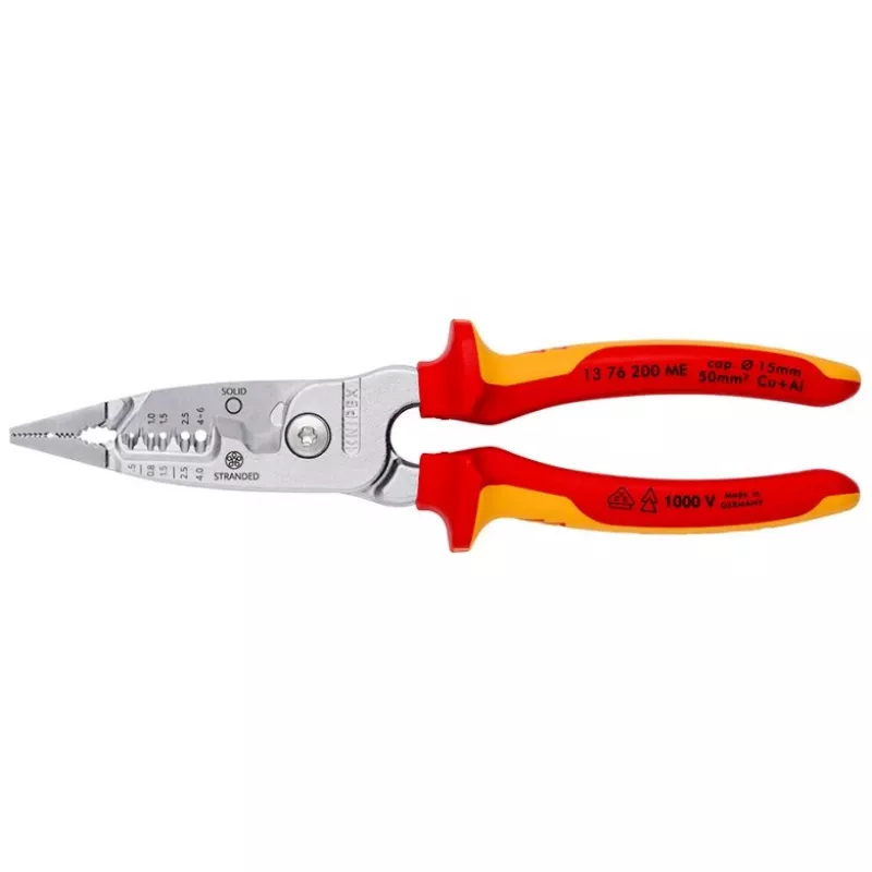 Striptaser do kabli Knipex 13 76 200 ME 6 mm pojemność zdejmowania izolacji Czerwony Stal nierdzewna Żółty