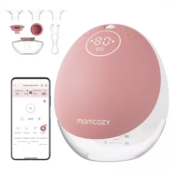Laktator Momcozy M9 pojedynczy czerwony 150ml