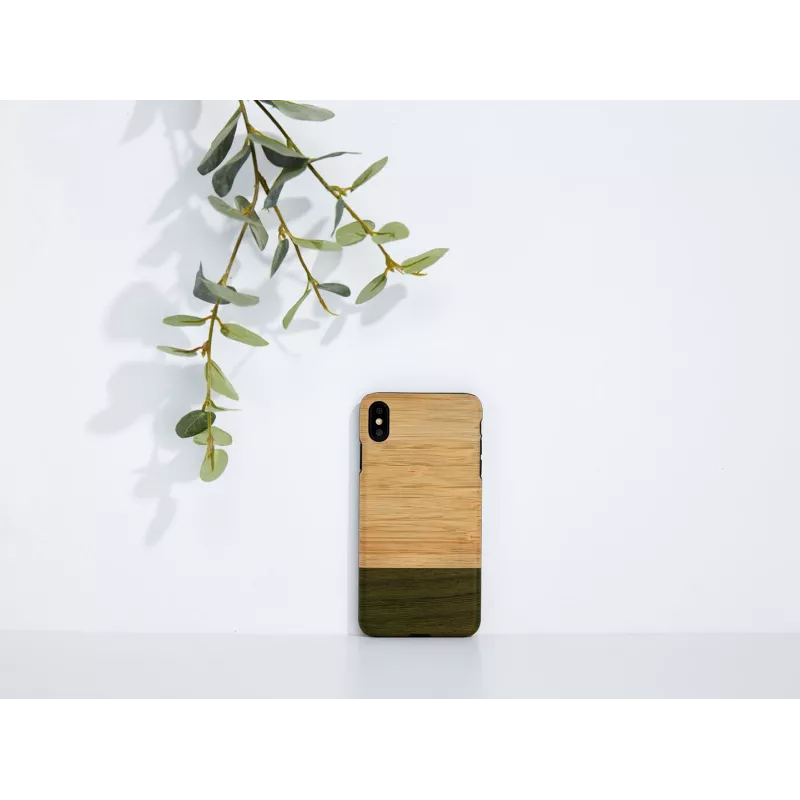 Etui na smartfona man and wood do iPhone X/XS — bamboo forest Czarny