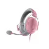 Headset Razer Czarnyshark V2 X przewodowy, binauralny zestaw słuchawkowy do gier, 3.5 mm, wirtualne 7.1, 32 Ω, piankowe poduszki nauszne, różowy