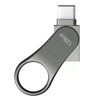 Pamięć USB Silicon Power C80 128 GB USB 3.2 Gen 1 (Type-A / Type-C) tytanowa