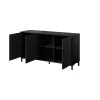 MARMO 3D komoda 150x45x80.5 cm matowy czarny/marble czarny