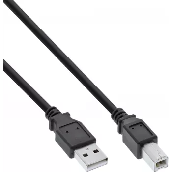 Kabel USB 2.0 A do B InLine B-34502X, 1,8 m, czarny