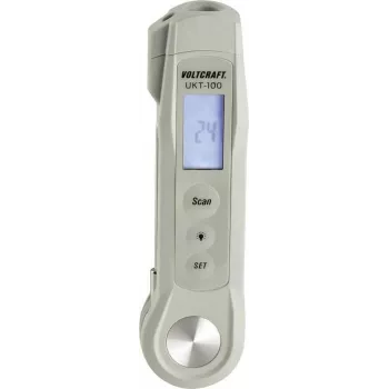 Termometr penetracyjny VOLTCRAFT UKT-100 Zakres pomiarowy temperatura -40 do 280°C Lampa błyskowa LED, bezdotykowy pomiar IR (UKT-100)