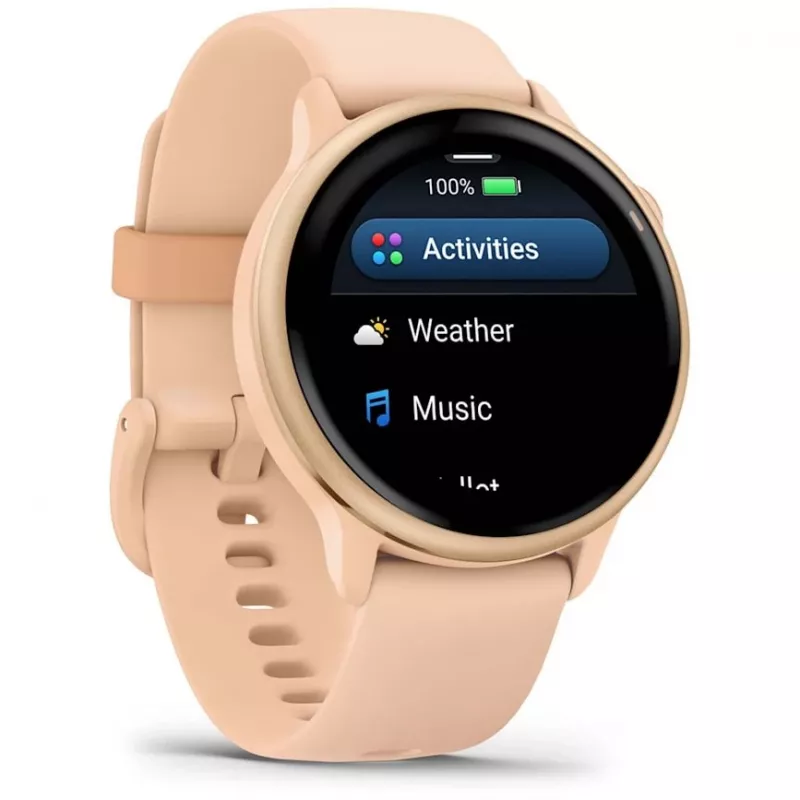 Garmin vívoactive 6 3,05 cm (1,2) AMOLED 42 mm Cyfrowy 390 x 390 pikseli Ekran dotykowy Różowy Wi-Fi GPS (satelitarny)