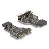 DeLOCK 60045 zmieniacz płci kabla 9 pin USB 2.0 2 x 9 pin goldpin Czarny