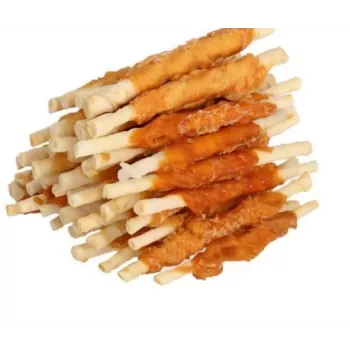 Przysmak dla psa Hilton Chicken Wrap biały patyk z surowej skóry 500 g – naturalna przekąska do żucia, 500 g, białko 60%, tłuszcz 3,5%