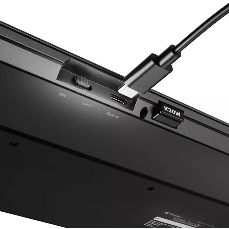 Sharkoon OfficePal K30W czarna układ DE gumowa kopułka