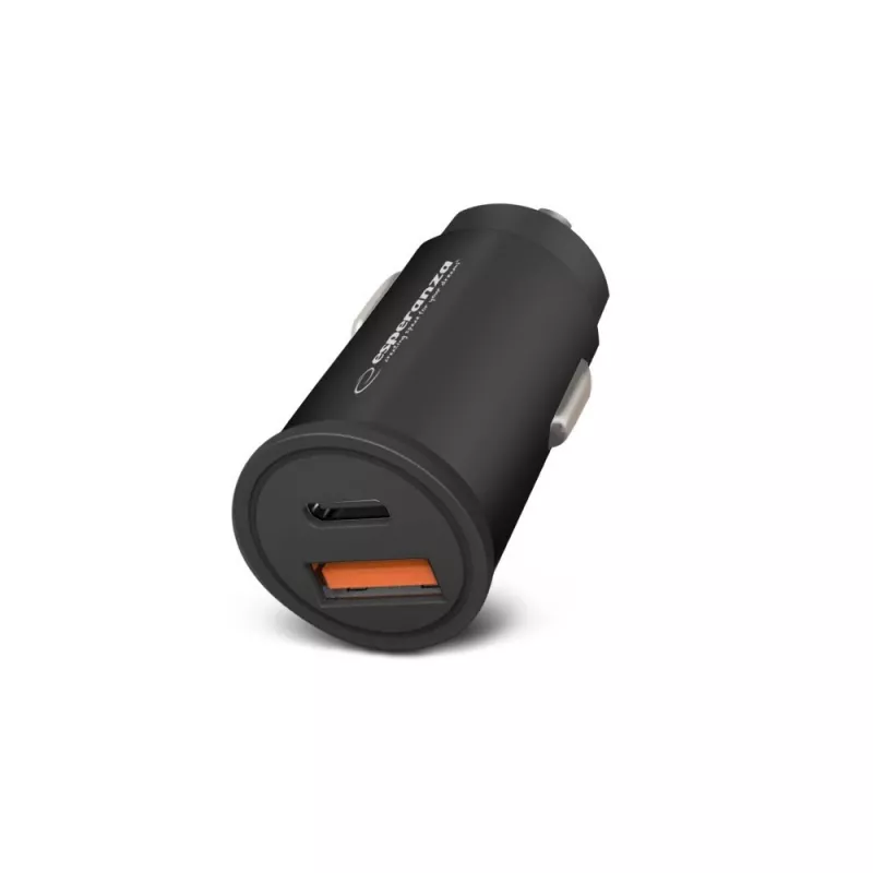 Samochodowa ładowarka USB ESPERANZA EZC111K, 20 W (USB-C PD 20 W + USB-A QC3.0), wejście 12–24 V, czarna