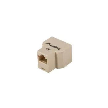 Rozgałęźnik sieciowy Lanberg AD-RJ45-2RJ45-OU beżowy