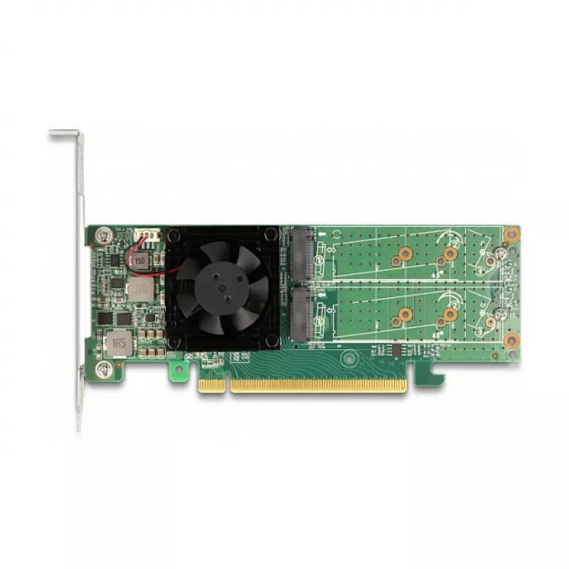 DeLOCK PCI Express x16 Card to 4 x internal NVMe M.2 Key M - Low Profile Form Factor