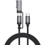 Kabel USB 4smarts ComboCord 2m USB C USB C/MagSafe 3 czarno-szary