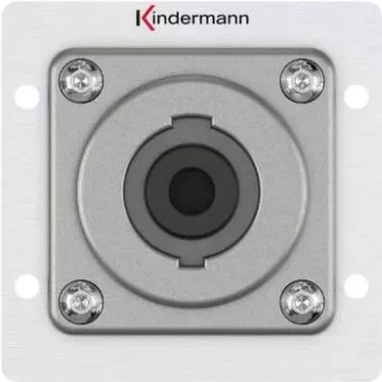 Gniazdo Speakon Kindermann 7444000413 — 1-modułowe aluminium, 50×50 mm, głębokość 40 mm