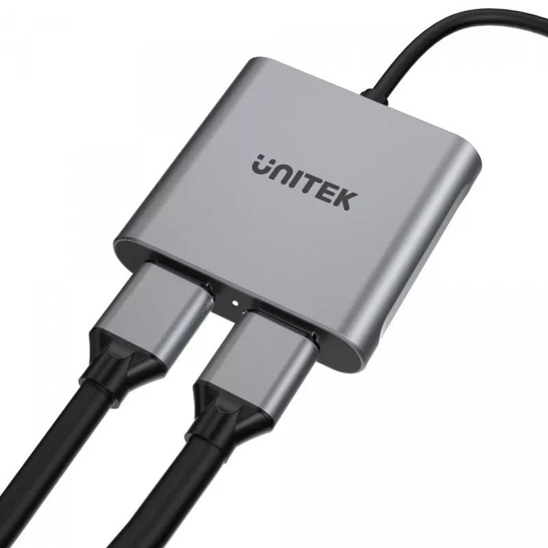 UNITEK ADAPTER USB-C, 2x HDMI, 4K@60HZ, MST, V1404B (V1404B)