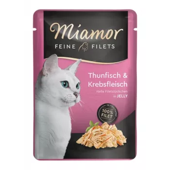 Mokra karma dla kota Miamor MIAMOR Feine Filets 100 g saszetka — Tuńczyk, dorosłe koty, skłonność do nadwagi