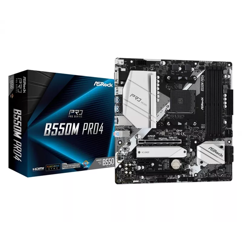 ASRock B550M Pro4 AM4 Micro-ATX Motherboard