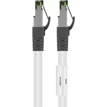 Goobay CAT 8.1 kabel krosowy, S/FTP (PiMF), Biały, 15 m - LSZH bezhalogenowy, miedź AWG 24 (55130)