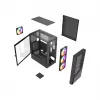 Obudowa PC GEMBIRD Fornax 4300 Midi Tower ATX, szkło hartowane, 2x3.5 cala wnęki, 3x2.5 cala wnęki, obsługa wentylatorów ARGB, USB 3.2 Gen1