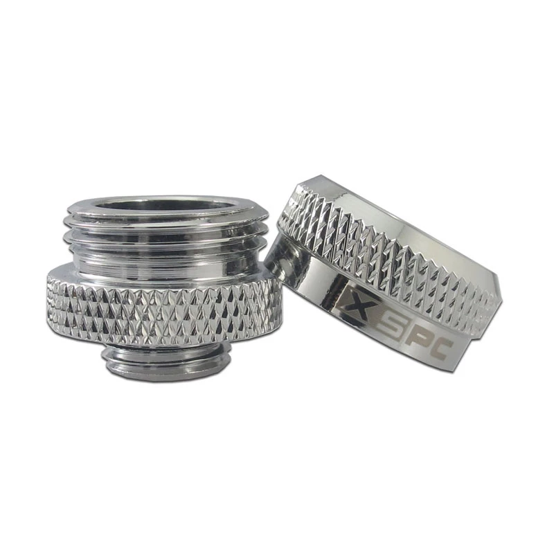 Złączka XSPC G1/4 do twardej rurki 14 mm, chrom - 8 sztuk