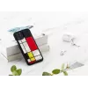 Etui na smartfona iKins dla iPhone 11 Pro Mondrian czarne — etui ochronne, twarda skorupa, precyzyjne wycięcia