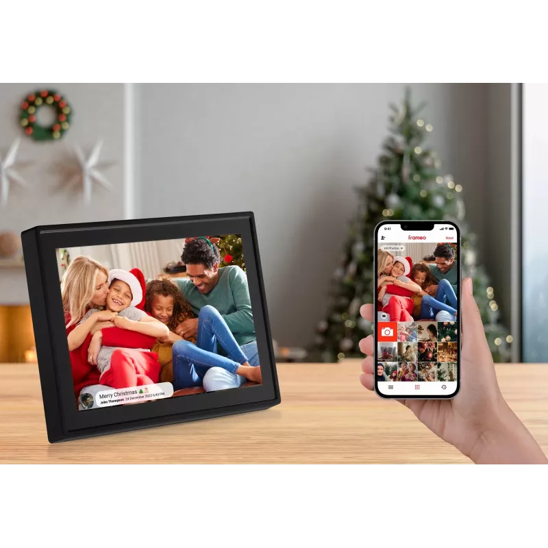 Cyfrowa ramka na zdjęcia SENCOR SDF1092B 10,1 cala dotykowy ekran IPS 1280×800 Wi‑Fi 4,6 GB MicroSD z możliwością montażu na ścianie