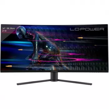 LC-Power LC-M34-UWQHD-165-C Monitor komputerowy 86,4 cm (34 inch) 3440 x 1440 pikseli UltraWide Quad HD Czarny - Czerwony (LC-M34-UWQHD-165-C)